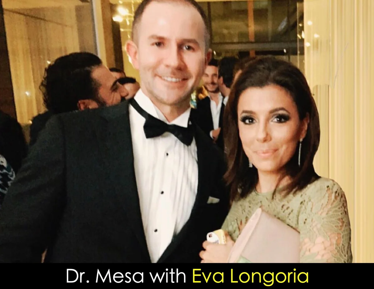 Dr. John Mesa, MD with Eva Longoria - Natural Results Plastic Surgeon New York City