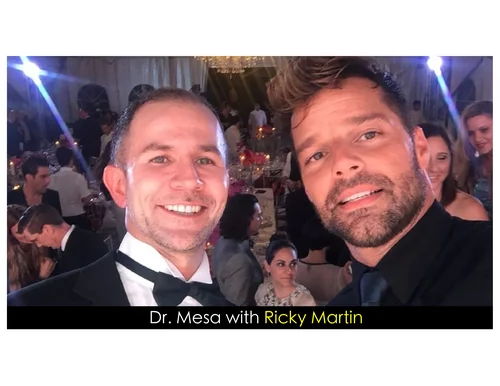 Dr. John Mesa, MD with Ricky Martin - Celebrity Plastic Surgeon trusted by Latin artists New York City