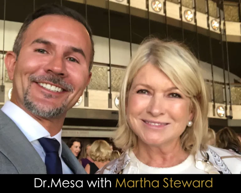 Dr. John Mesa with celebrity and business tycoon, Martha Stewart