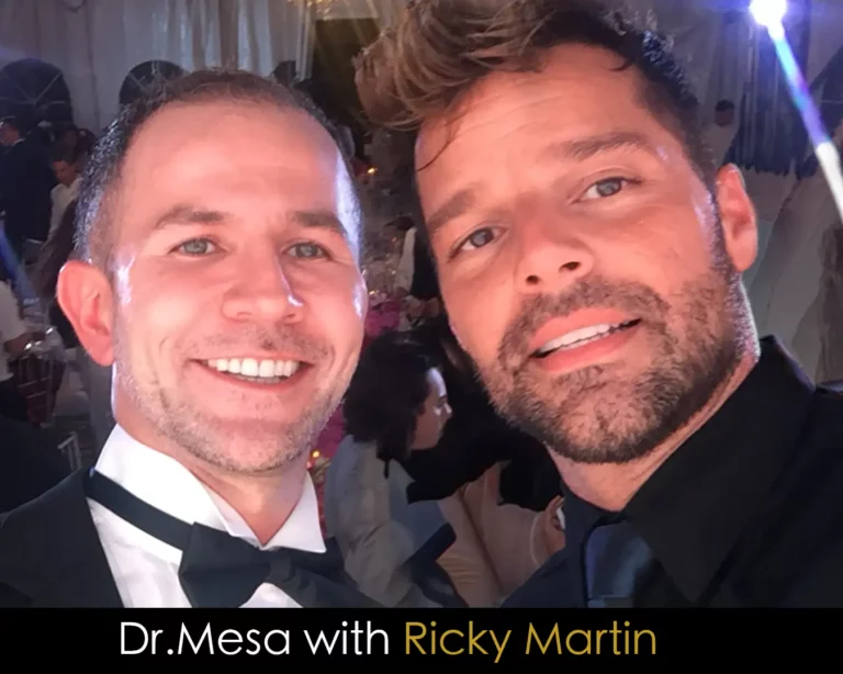 Dr. John Mesa with global celebrity, Ricky Martin