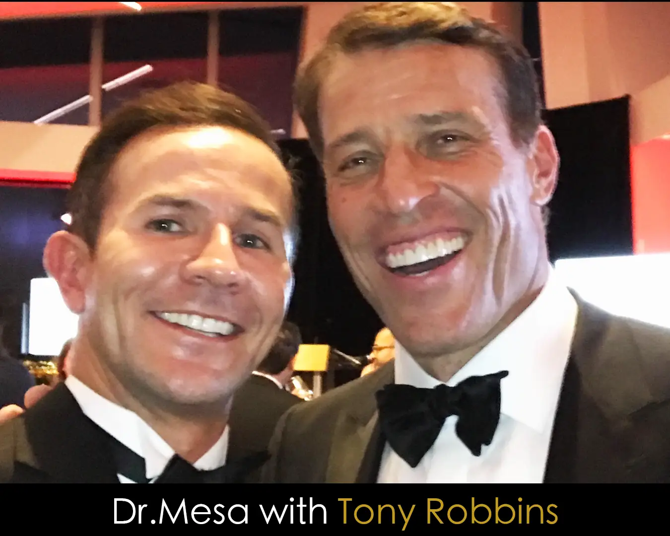 Dr. John Mesa with global celebrity, Tony Martins