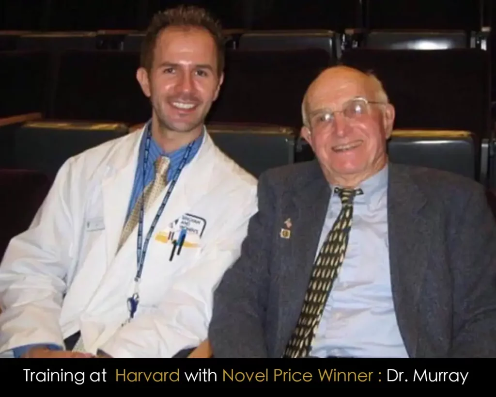 Dr. John Mesa in Harvard with Dr. Murray, a Nobel Prize Winner